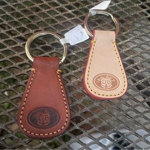 Dooney & Bourke His Hers Bundle Leather Keychain Fob Key Ring Chain Bag Charm